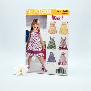 NEW LOOK 6613 Vintage Sewing Pattern, Sizes: 3-8